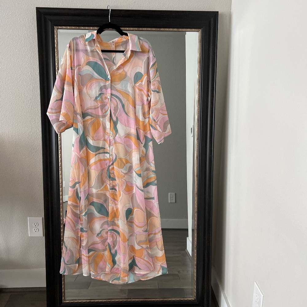 Forever 21 Multicolor Sheer Kimono